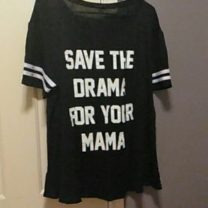 Cute off the shoulder baggy soft tee